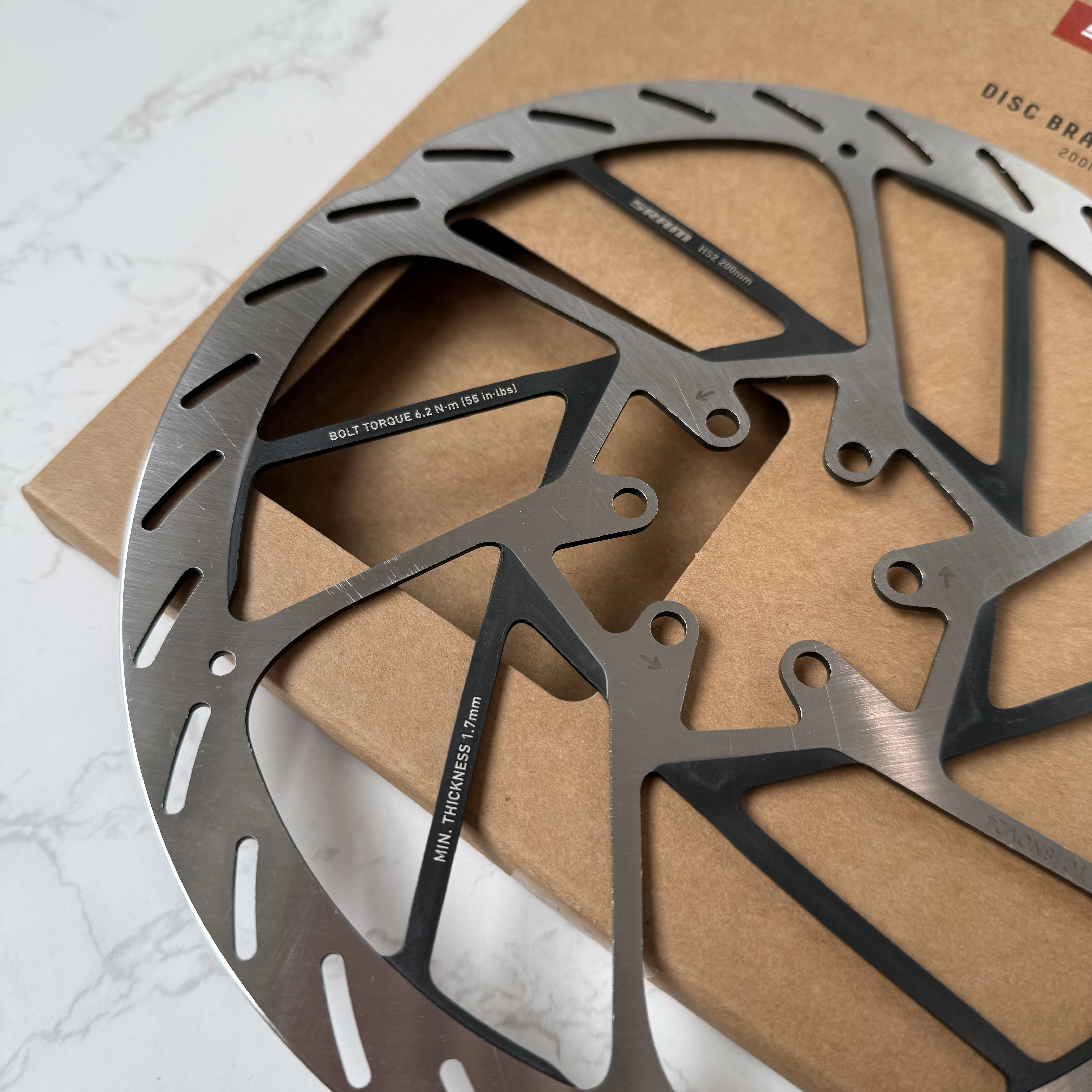 Rotor de freno de disco de SRAM-HS2, rotor más grueso de 6 pernos, 160 mm, 180 mm, 200 mm, 220 mm, accesorios para bicicletas MTB y de carretera, ciclismo