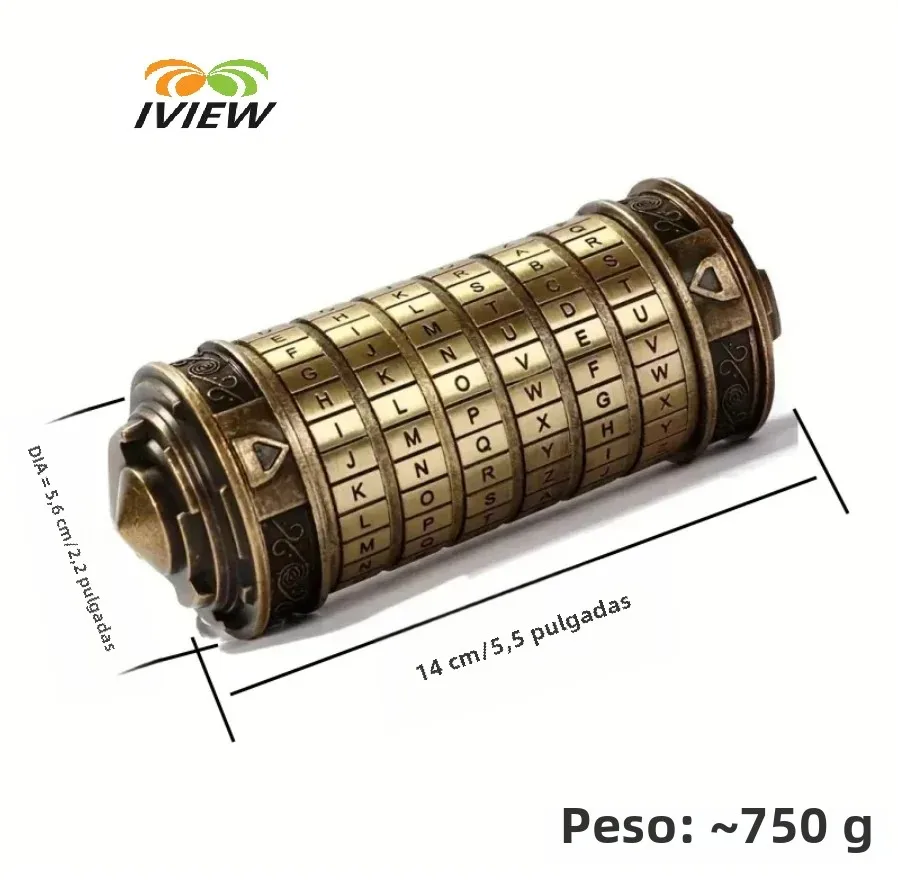 Código de juguete, cerraduras Cryptex de Metal, juguetes educativos Da Vinci, regalo del Día de San Valentín, regalos de boda, letra del Día de la madre, contraseña de Escape