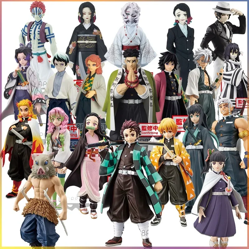 Caja de figuras de Demon slayer, juguete de Anime aleatorio, Kamado, Nezuko, Tanjirou, Agatsuma, Zenitsu, Hashibira, Inosuke, modelo de PVC, 1 unidad