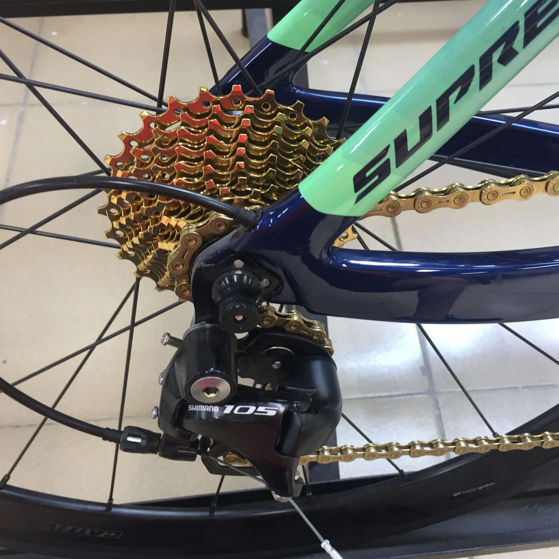 RACEWORK-Cassette de 11 velocidades para bicicleta de carretera, 28/32/34T, rueda libre 12S, volante de inercia de arcoíris dorado y plateado para Shimano 105 R7000 R8000