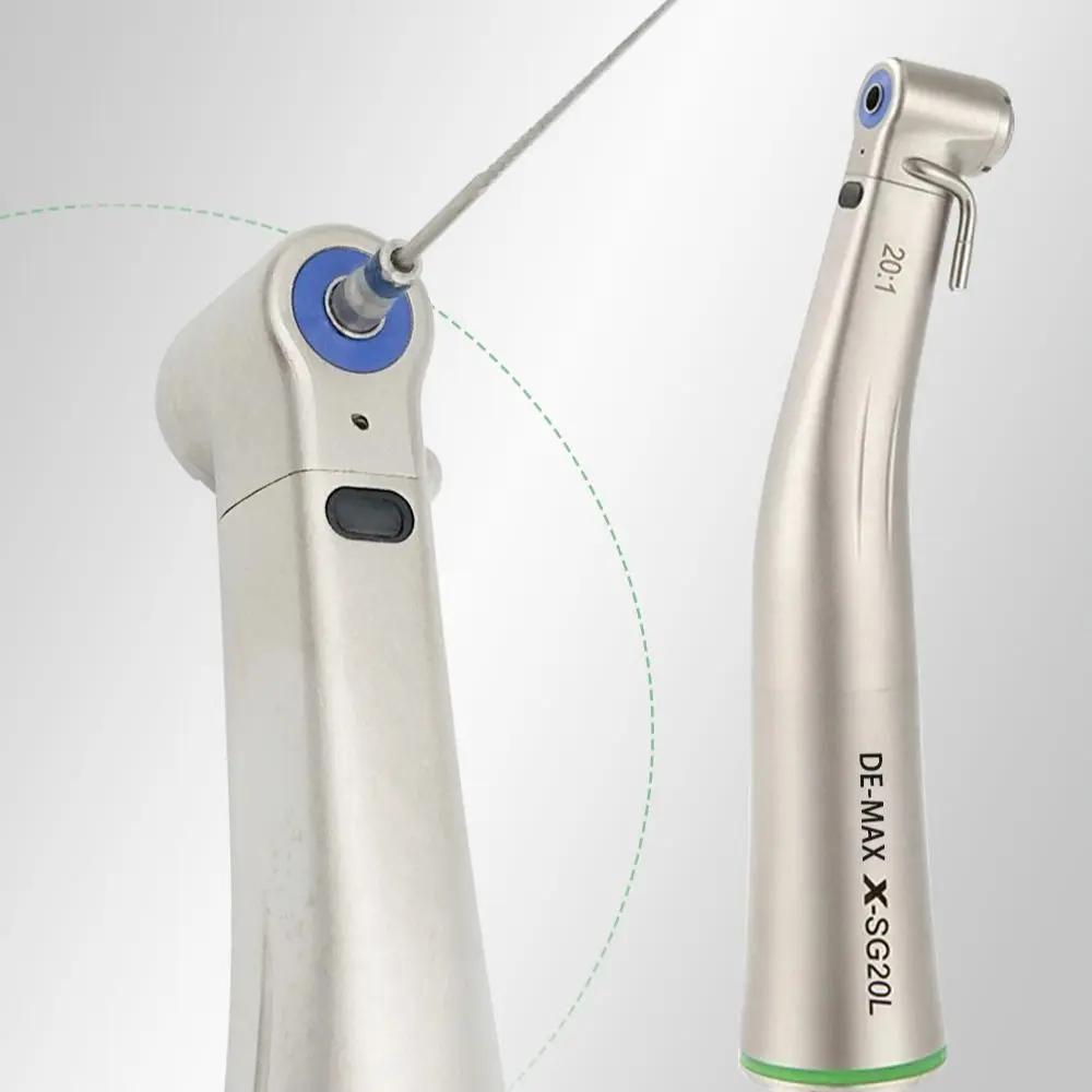 Pieza de mano Dental 20:1 LED de baja velocidad, anillo verde, fibra óptica, contraángulo, implante de odontología, pieza de mano SG20L