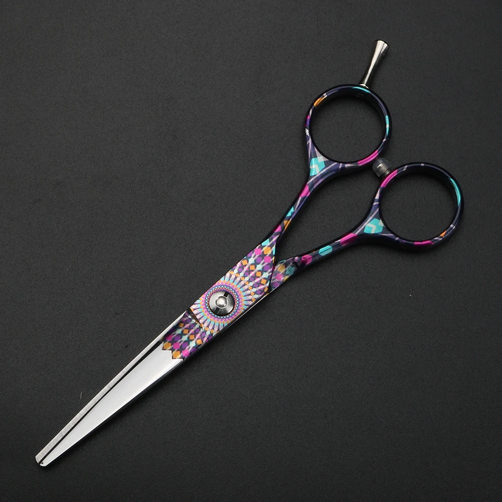 XUANFENG Tijeras de corte de girasol de 5,5 pulgadas para peluqueros, tijeras profesionales para el cabello hechas de acero 440C