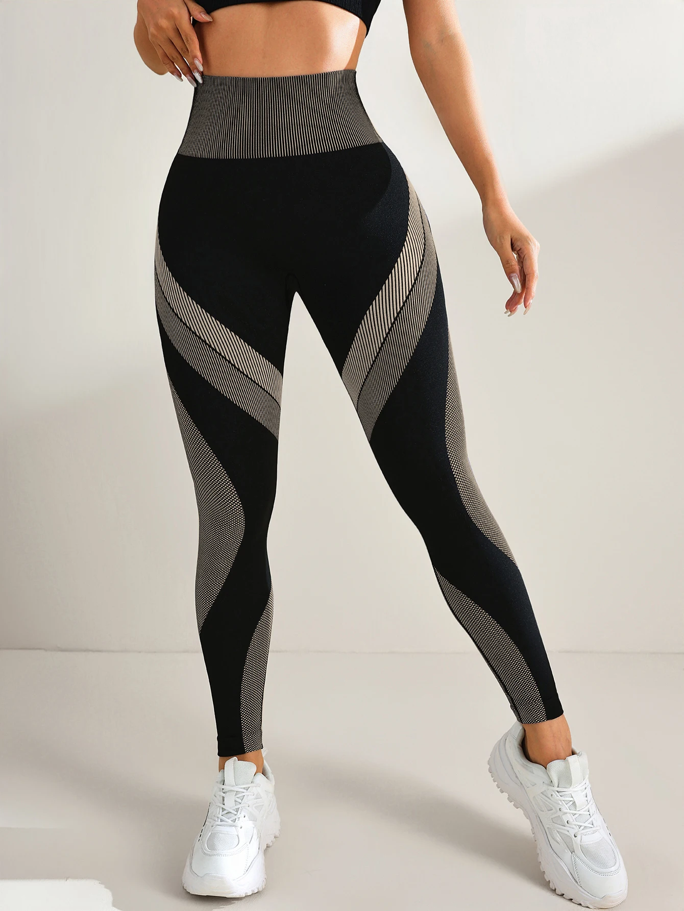 Mallas de Yoga sin costuras para mujer, pantalones de entrenamiento deportivos para gimnasio, cintura alta, suaves y elásticos, transpirables, levantamiento de glúteos