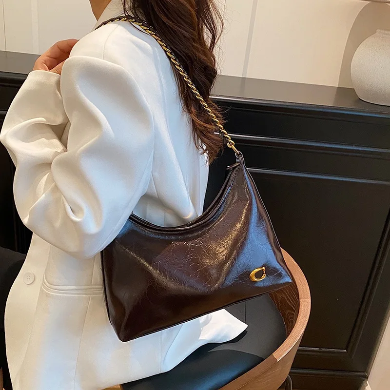 Nuevo Bolso de Mano de Cuero Encerado Vintage para Mujer - Gran Capacidad, Bolso de Hombro, Bolso Bandolera Moderno y Versátil