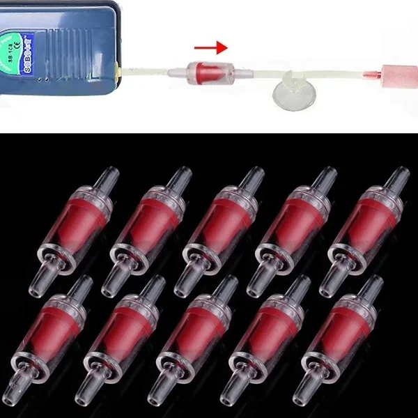Válvula de retención unidireccional de plástico para bomba de aire de acuario, sistema de CO2 para pecera casera sin retorno, 10 Uds.