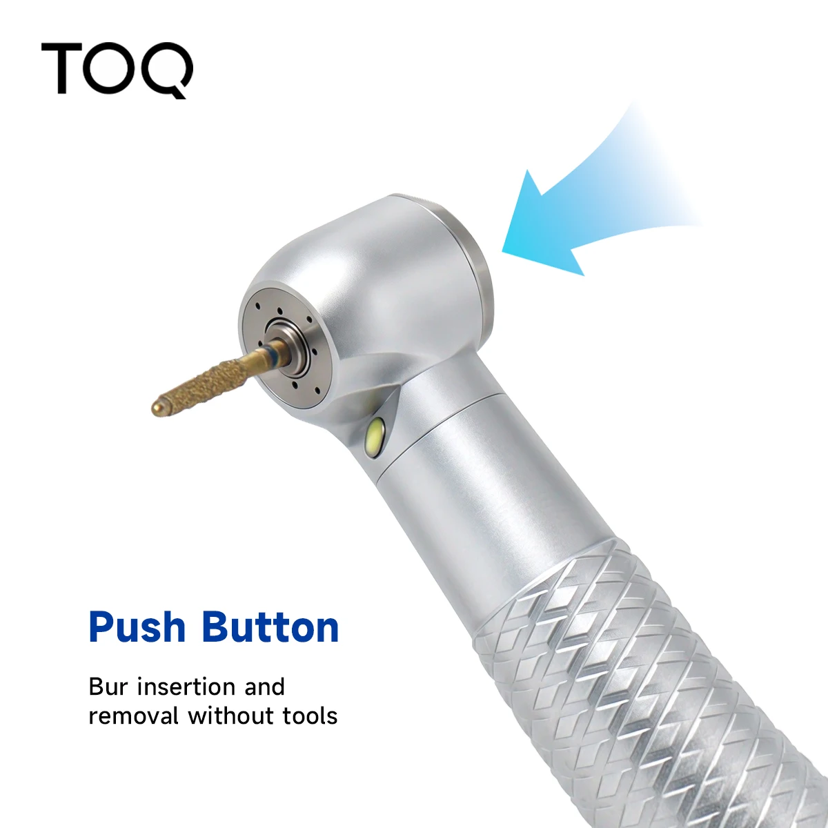 TOQ Dental Pieza de mano de alta velocidad con generador eléctrico autónomo, luz LED, turbina de aire, botón de presión, triple pulverización de agua, 2 orificios
