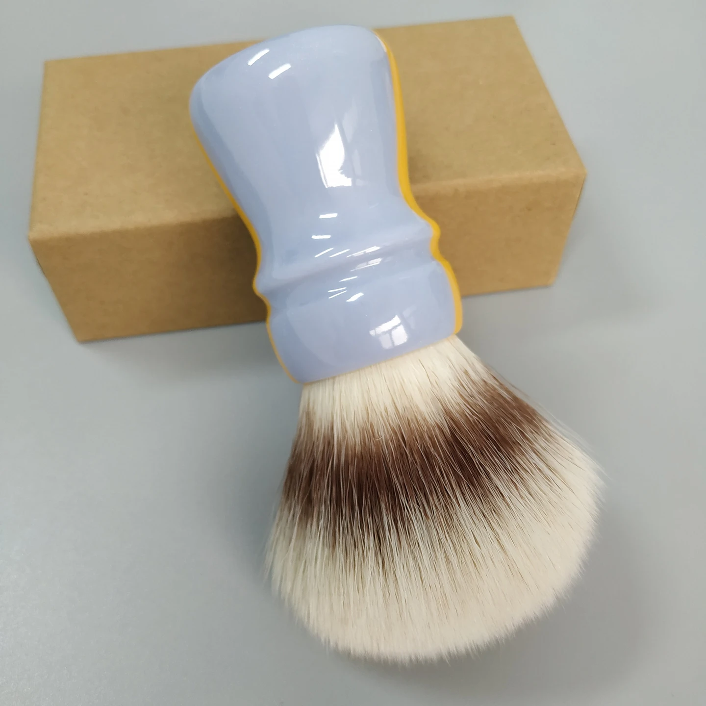 Dscosmetic Nuevo pincel de afeitar de pelo sintético suave FL para hombre, para afeitado en húmedo con mango F1