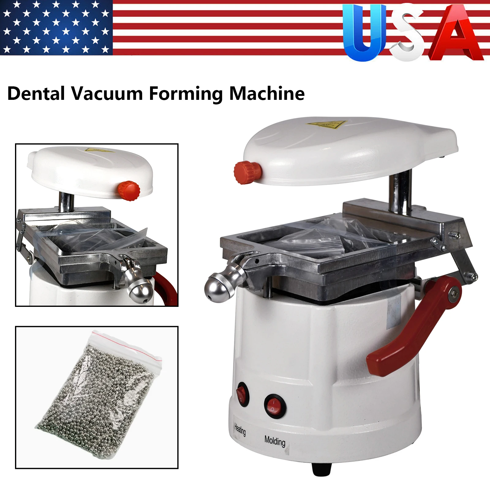 Máquina de Termoformado Dental al Vacío para Laboratorio 800W 110V Equipo de Laboratorio Stock en EE. UU.