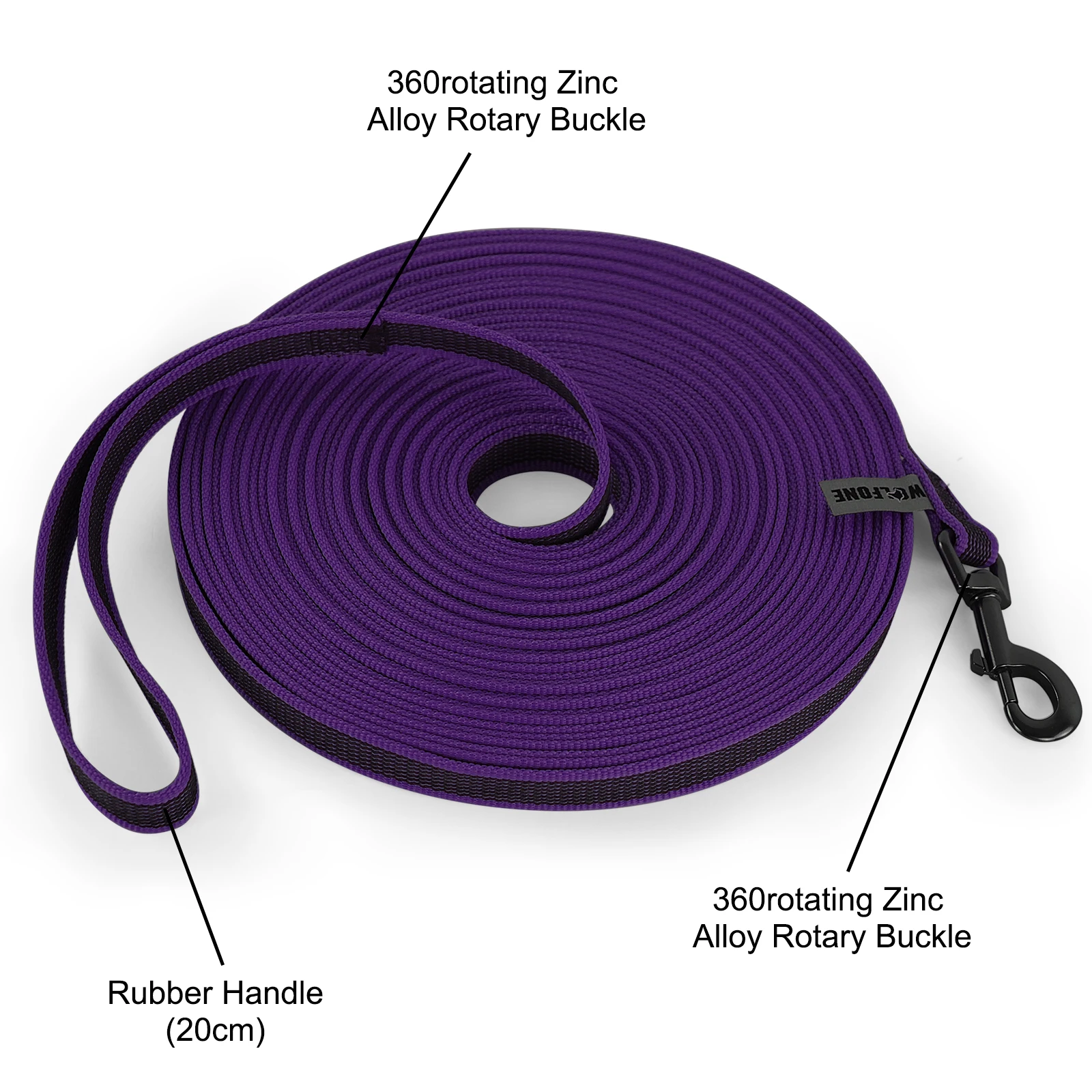 Correa para Perro de 1.5M/2M/5M/3M/15M, Correa de Látex y Seda, Fácil y Conveniente para el Entrenamiento, Correa Grande de Doble Color de 10 Metros