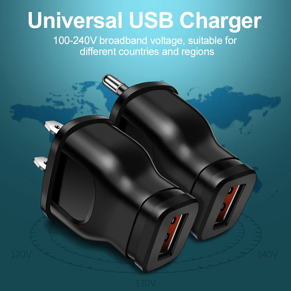 Puerto de cargador USB de 5V y 1A, cargador de fuente de alimentación, cargadores de pared, adaptador de corriente pequeño para Iphone, Samsung, Huawei, Xiaomi, Redmi Mobile