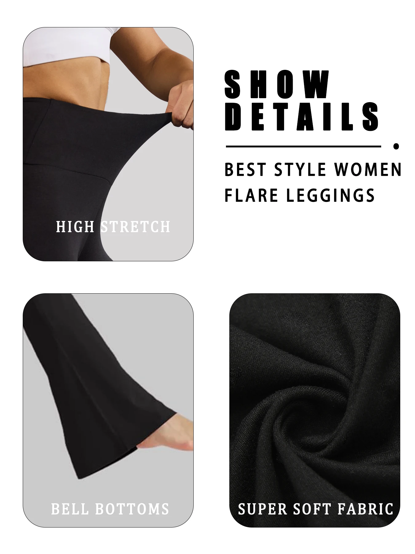 Pantalones acampanados súper suaves para mujer, cintura alta, Control de barriga, entrenamiento, Yoga, Push Up, gimnasio, Fitness, mallas largas, pantalones acampanados