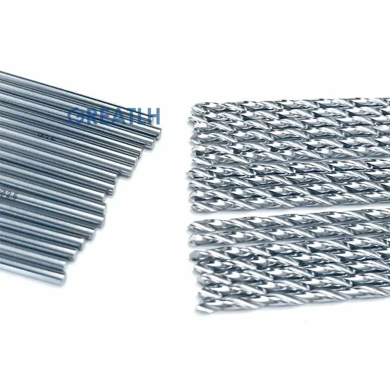 17 unids/set brocas de acero inoxidable herramienta de cirugía ortopédica 0,8mm-4,8mm brocas Autoclavables mascota veterinaria 115mm de largo