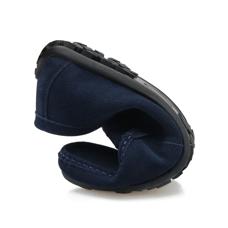 Mocasines de cuero de alta calidad para hombre, zapatos informales sin cordones, zapatos planos de moda para conducir, mocasines, diez colores, talla 38-47