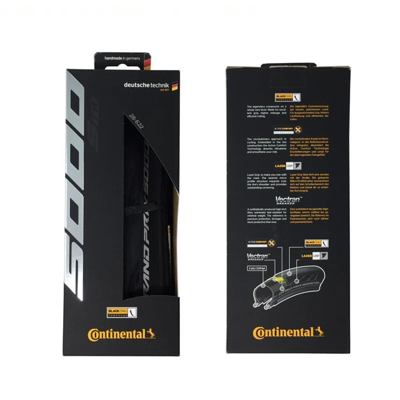 Neumático Continental Grand Prix 5000/GP5000 TR 700x28C/25/32C para Bicicleta de Carretera Plegable, Tubeless, 700 Grand Prix 5000TL