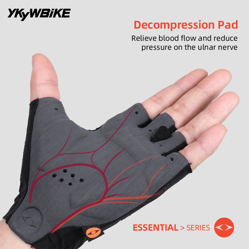 YKYWBIKE 2026 guantes de ciclismo verano interfaz italiana guantes de medio dedo absorbentes de golpes guantes de bicicleta de montaña MTB