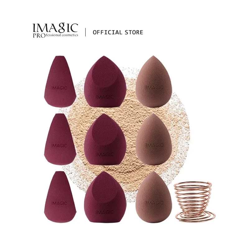 IMAGIC 10 Uds esponja de maquillaje esponja húmeda y seca esponja de maquillaje suave profesional paquetes de combinación más grandes de alta calidad
