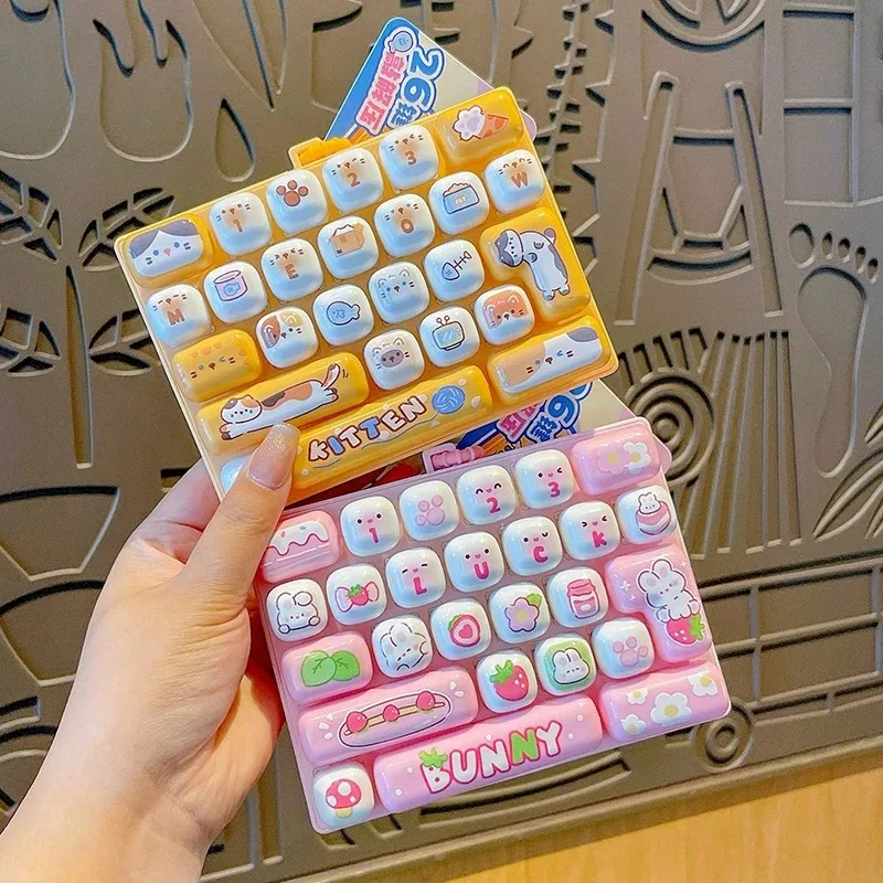 Keycap Clicker, Llavero con Keycap, Llavero Antiestrés, Regalos de Llaveros con Keycaps, Llavero con 26 Keycaps, Keycap Gigante, Regalos de Keycaps