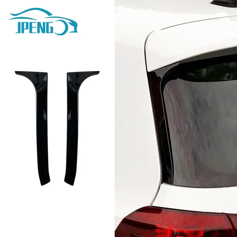Para VW Golf 6 MK6 GTI R GTD estándar 2008-2013 negro brillante ventana trasera alerón lateral para maletero Canard Canards accesorios divisores