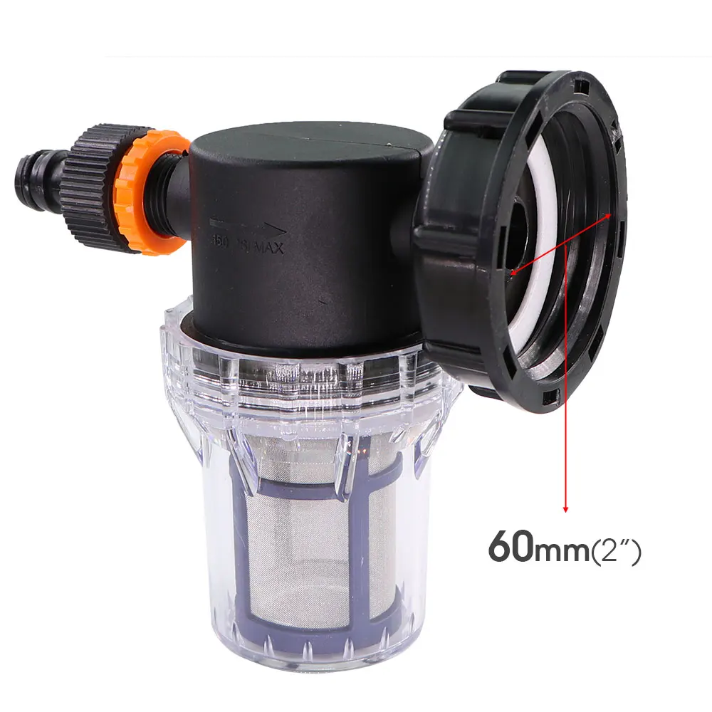 Filtro de riego de tanque de agua IBC de 1/2 pulgadas para manguera de jardín, bomba de agua, colador de riego, previene la obstrucción de tuberías, conector rápido