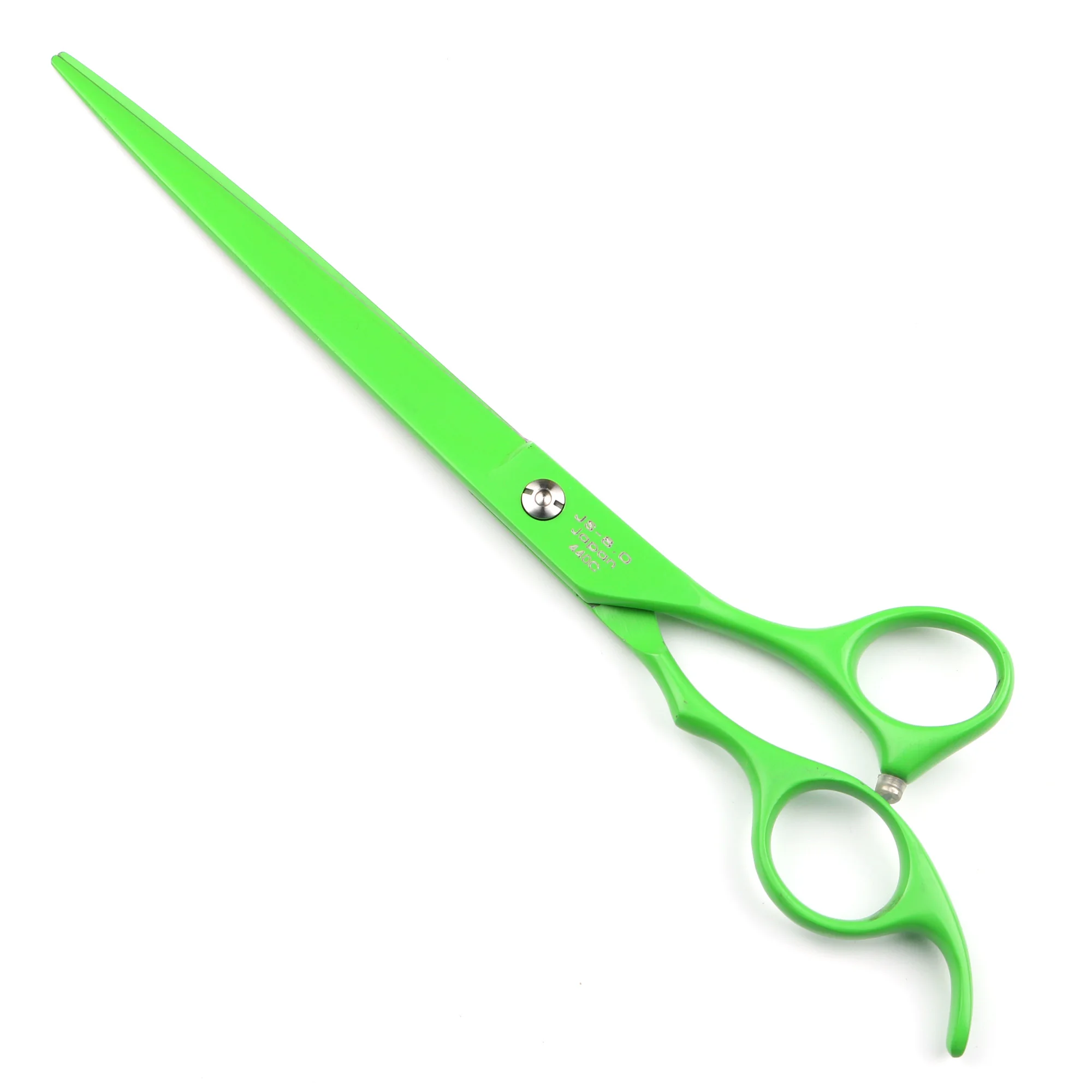 Tijeras de pelo verde de 8 pulgadas, tijeras de corte de peluquero de acero 440C