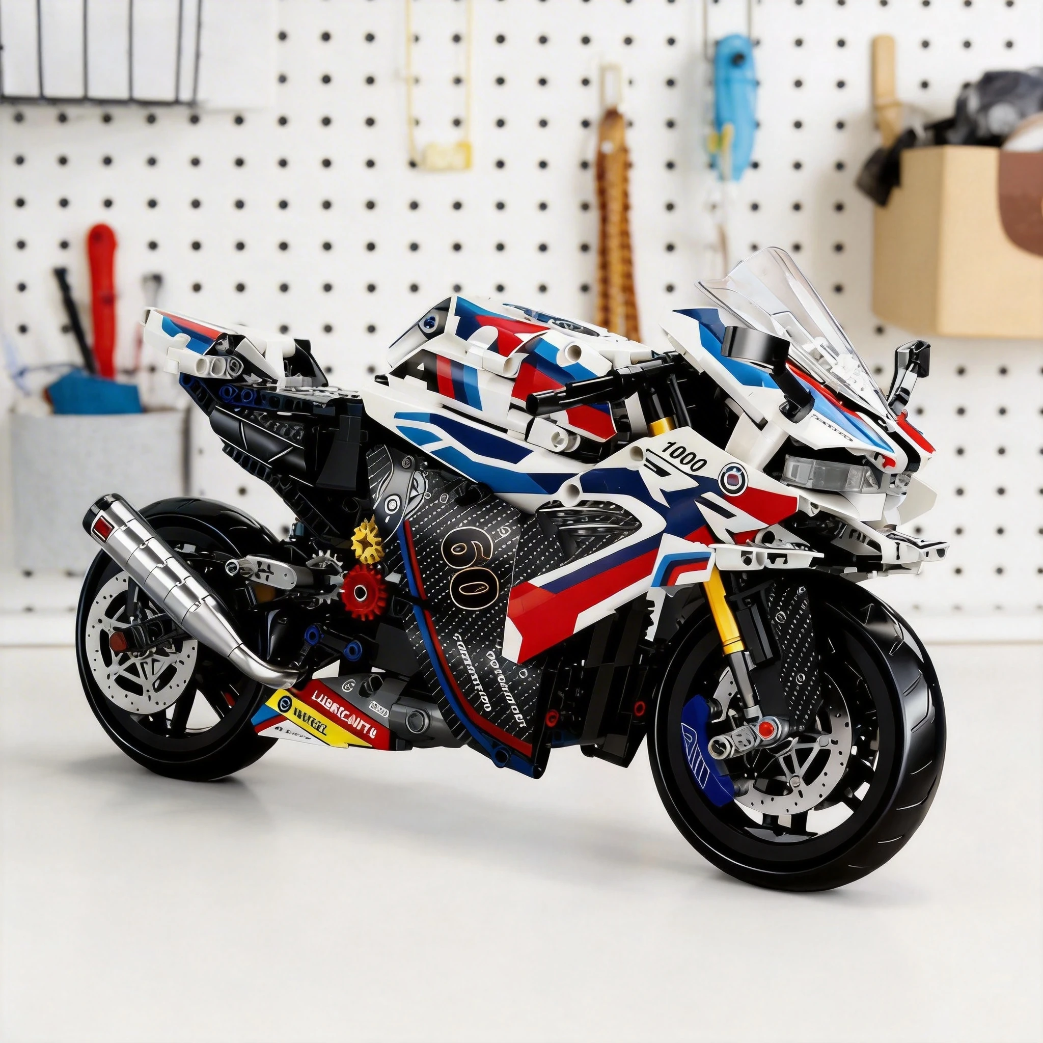 Set de Bloques de Construcción de Motocicleta 1:8, Kit de Modelo de Supermoto, Juguete Técnico de Carreras para Armar, Regalos