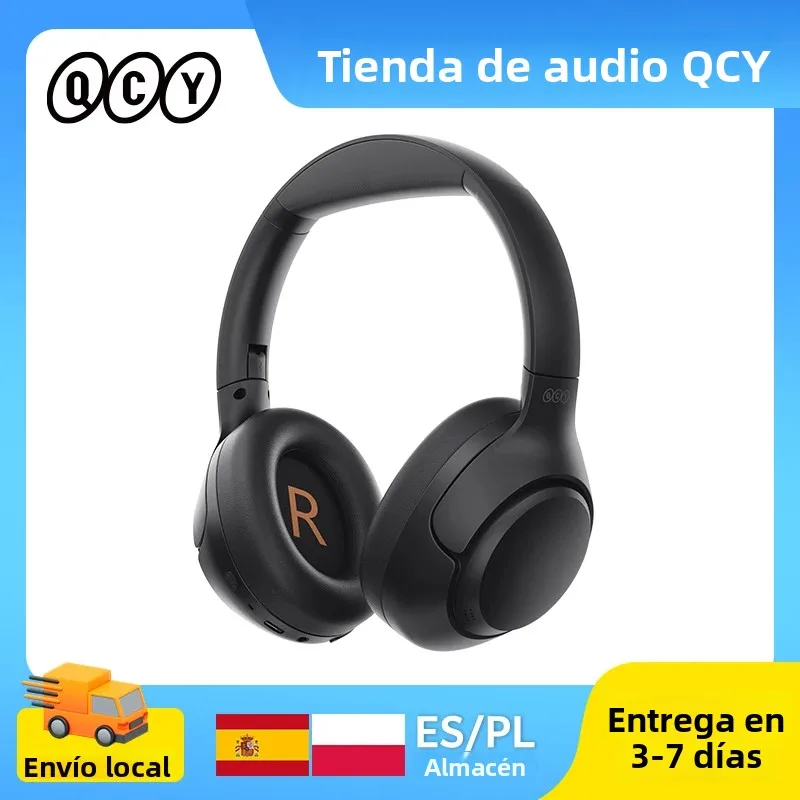 QCY H3 ANC auriculares inalámbricos Audio de alta resolución auriculares supraaurales 43dB cancelación activa híbrida de ruido Bluetooth 5,4 auriculares para juegos