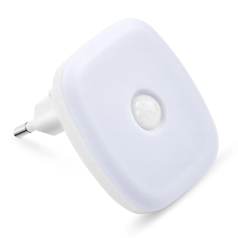 Luz LED nocturna inalámbrica con Sensor de movimiento, enchufe europeo, luz nocturna para niños, mesita de noche para el hogar, dormitorio y pasillo, 1/2 Uds.