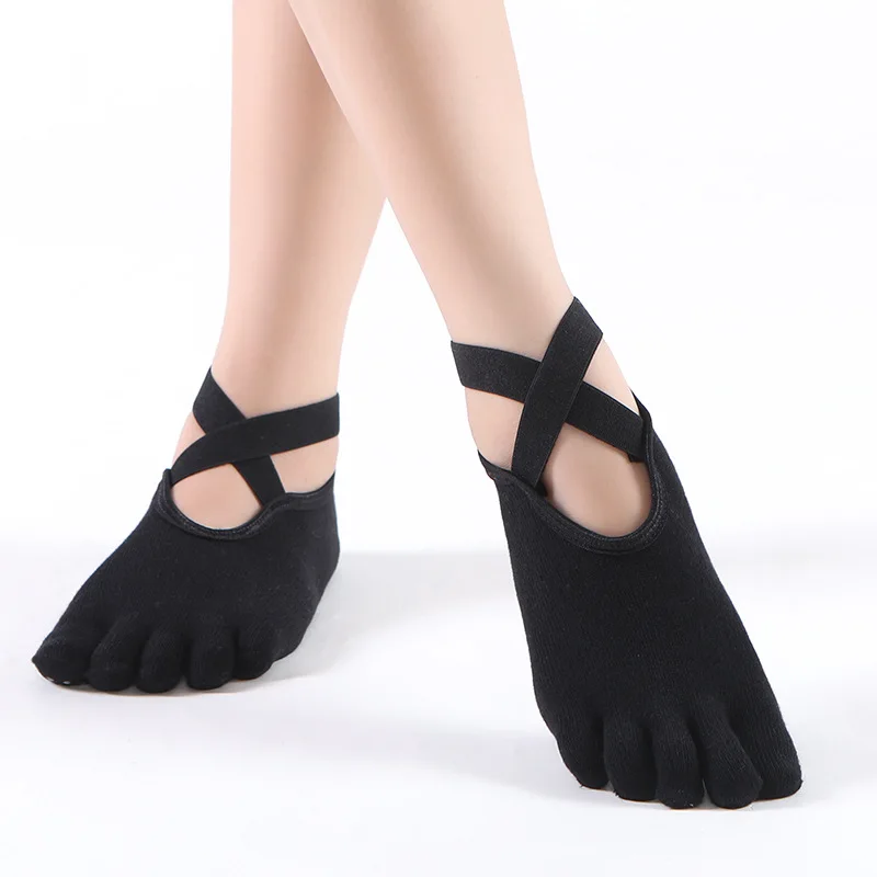 Calcetines antideslizantes de cinco dedos para Pilates para mujer, calcetines transpirables para Fitness, calcetines de Yoga para entrenamiento de gimnasio, calcetines deportivos de baile de Ballet