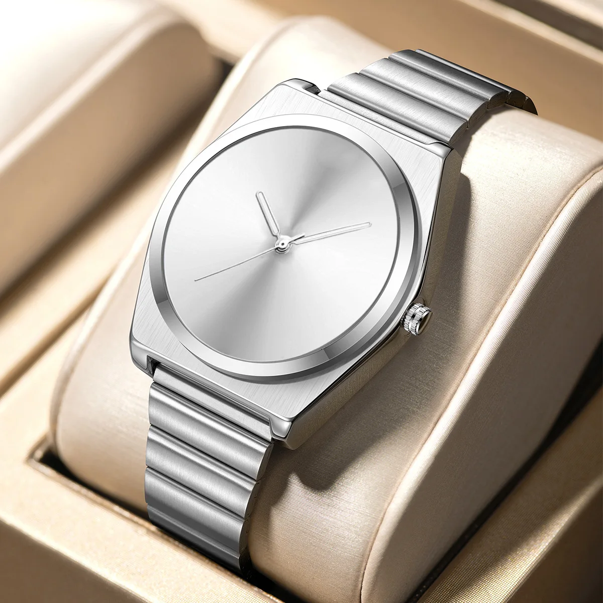 Reloj de Cuarzo para Hombre 2026 con Diseño de Esfera Redonda, Patrones Digitales Personalizados con Graffiti, Simple pero Retro, Elegante y de Alta Gama