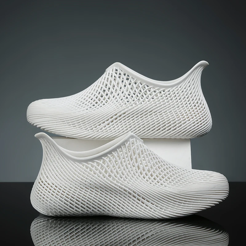 Zapatos de hombre, zuecos con estampado 3D de verano, zapatos ligeros antideslizantes y transpirables, zapatillas deportivas para correr al aire libre, sandalias para hombre