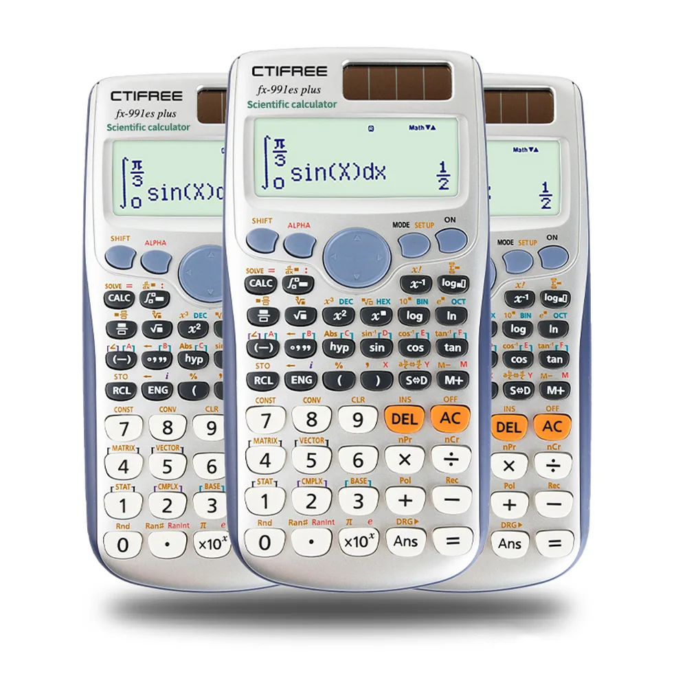 Calculadora Científica Original FX-991ES PLUS con 417 Funciones para Estudiantes de Secundaria, Universidad y Oficina, con Batería de Monedas