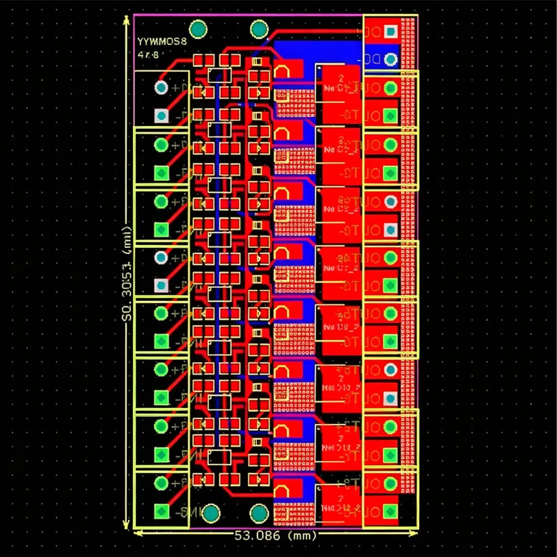 Módulo Controlador MOSFET Optoaislado de 8 Canales, DC 3.7-27V 10A por Canal, Entrada PWM 3-20V, 0-20kHz, para Amplificación de Señal PLC