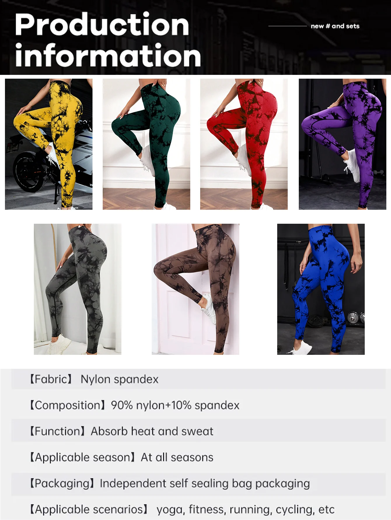 CZGUKE Woma Yoga Leggings de Yoga Tie Dye de Moda, Sin Costuras, de Alta Elasticidad, Control de Abdomen, Leggings de Gimnasio, Leggings Tie Dye Sin Costuras, Novedad 2023
