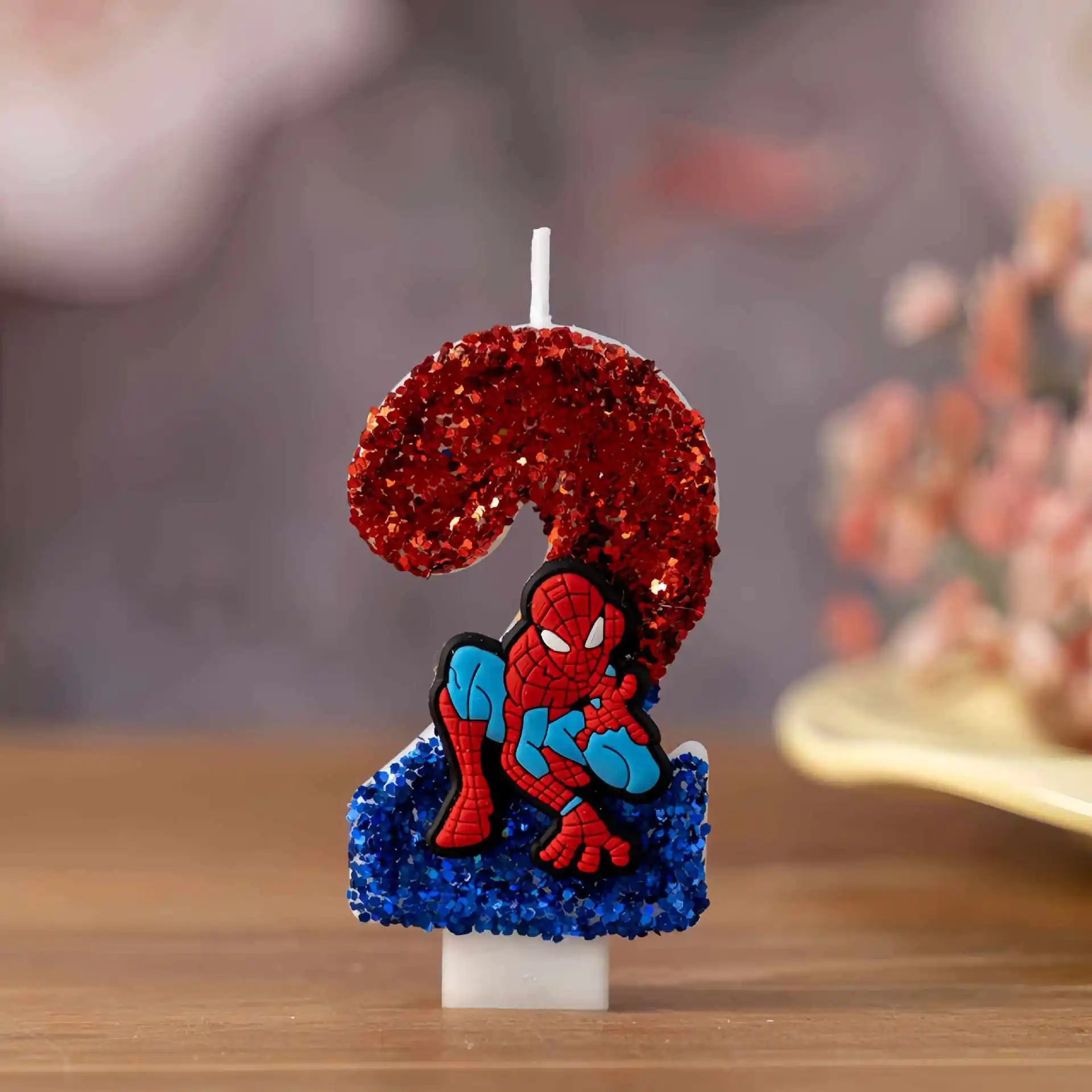 Velas Divertidas de Spiderman, Superhéroe, Números del 0 al 9, Lindas Velas con Patrón de Dibujos Animados para Fiestas de Cumpleaños, Decoración de Pasteles, Regalos para Niños