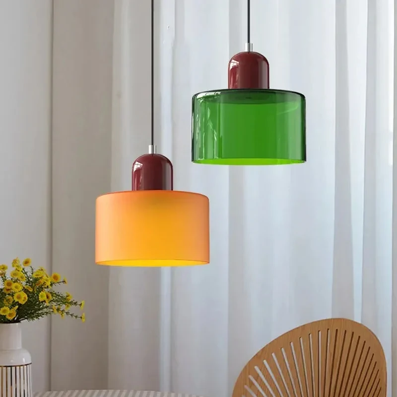 Candelabro de cristal nórdico moderno para dormitorio, lámpara pequeña de línea larga para restaurante, Bar, iluminación Simple, lámpara de ambiente E27