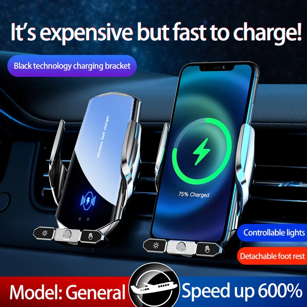 Cargador inalámbrico para coche, soporte magnético para teléfono con salida de aire para iPhone 16, 15, 14, 13, Samsung, Xiaomi, estación de carga rápida por inducción