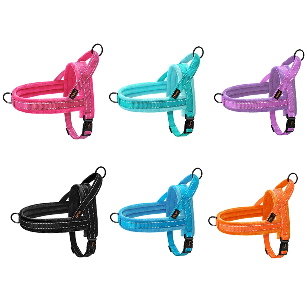 Chaleco con arnés para perros cálido, arneses de invierno para perros, arneses de entrenamiento acolchados suaves para mascotas, chalecos ajustables para perros pequeños y grandes, Bulldog Pug