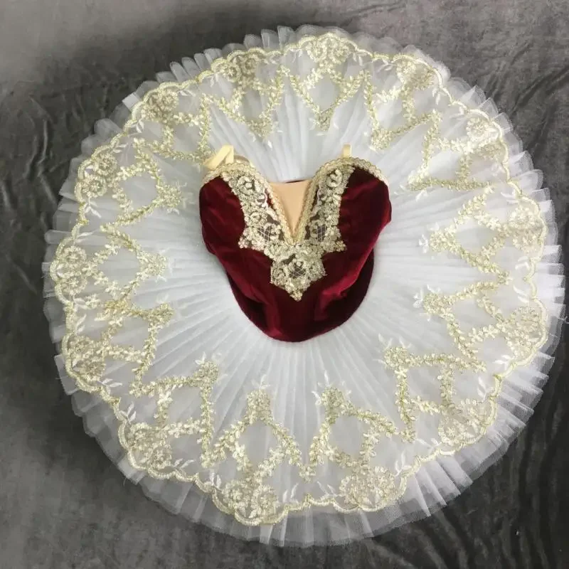 Tutú de Ballet profesional para niñas, plato azul y rosa, tutú de panqueque, vestido de fiesta de bailarina, traje de baile de Ballet para mujeres y niños
