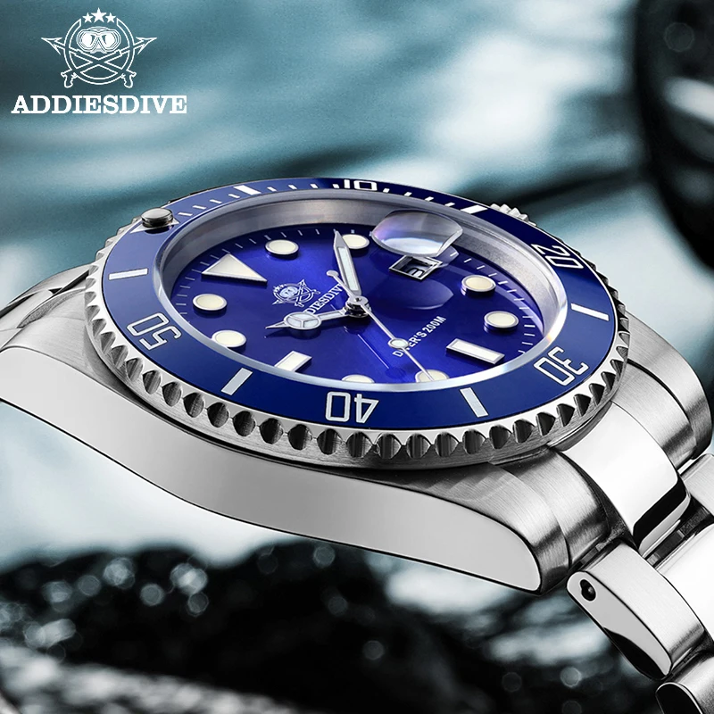 Reloj ADDIESDIVE de acero inoxidable para hombre, reloj de cuarzo de ocio de negocios europeo y americano, reloj deportivo resistente al agua para exteriores
