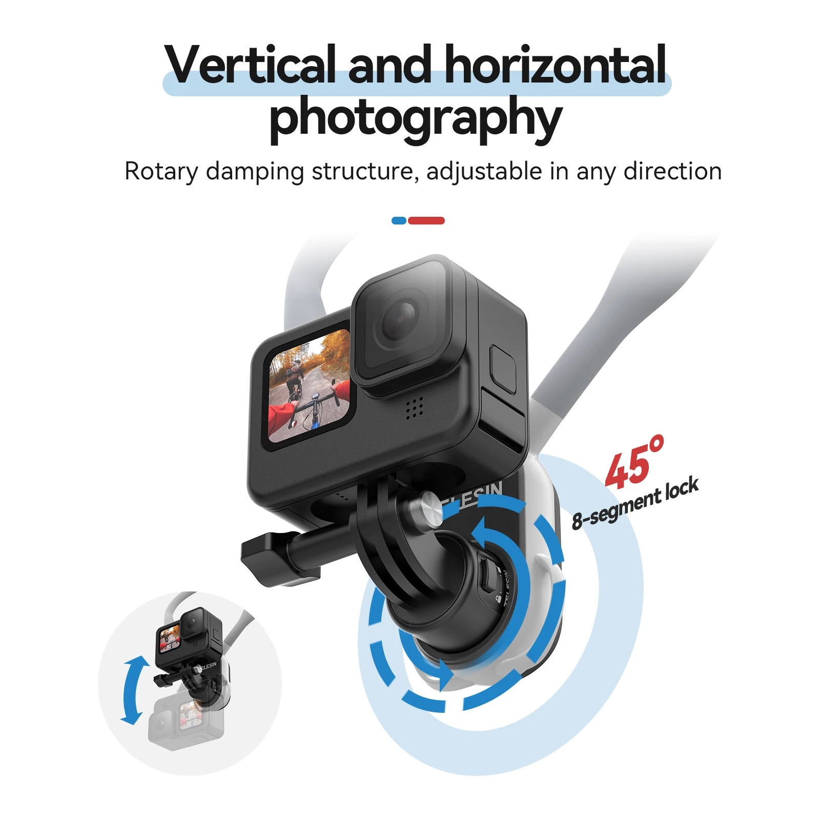 TELESIN soporte magnético de silicona de liberación rápida para GoPro Hero Insta360 DJI Osmo accesorios de Cámara de Acción