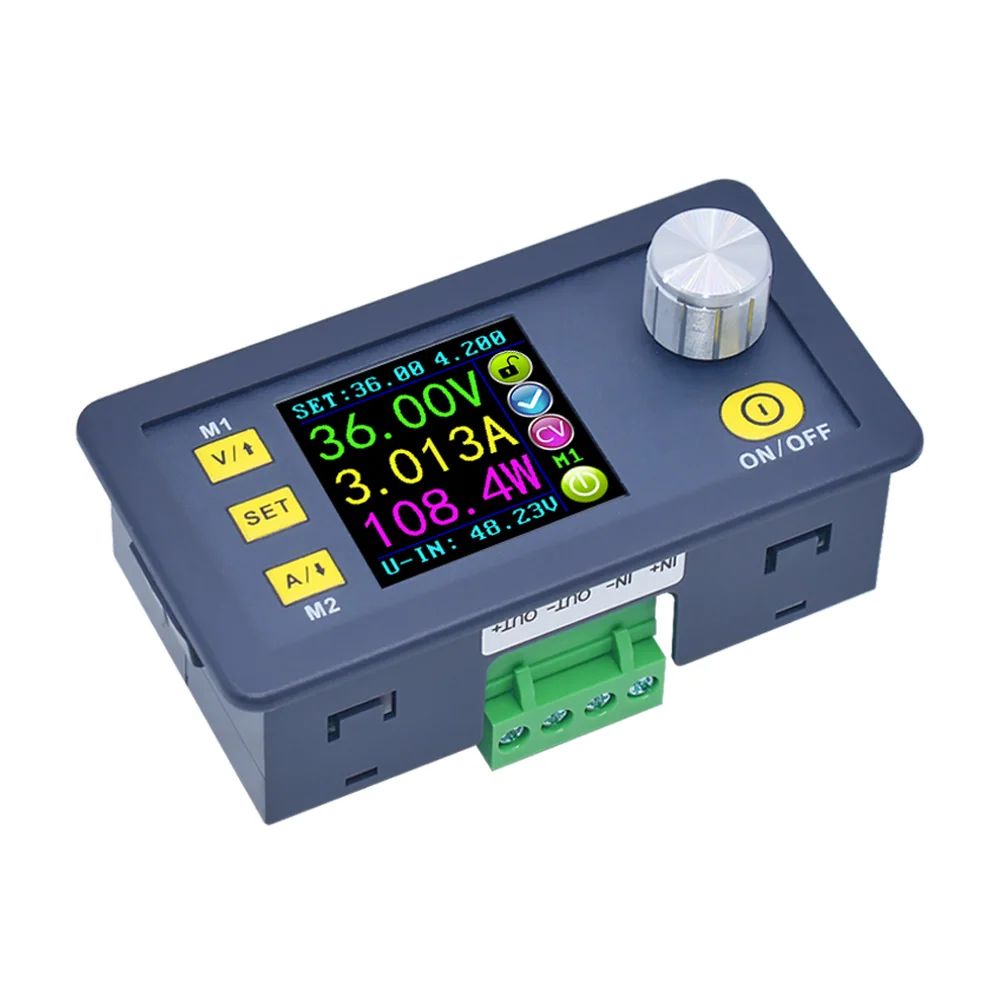 Módulo de Fuente de Alimentación Reductora de Voltaje DC-DC LIZAO DPS5005 50V 5A, Convertidor Regulado Ajustable con Pantalla de Voltímetro y Comunicación