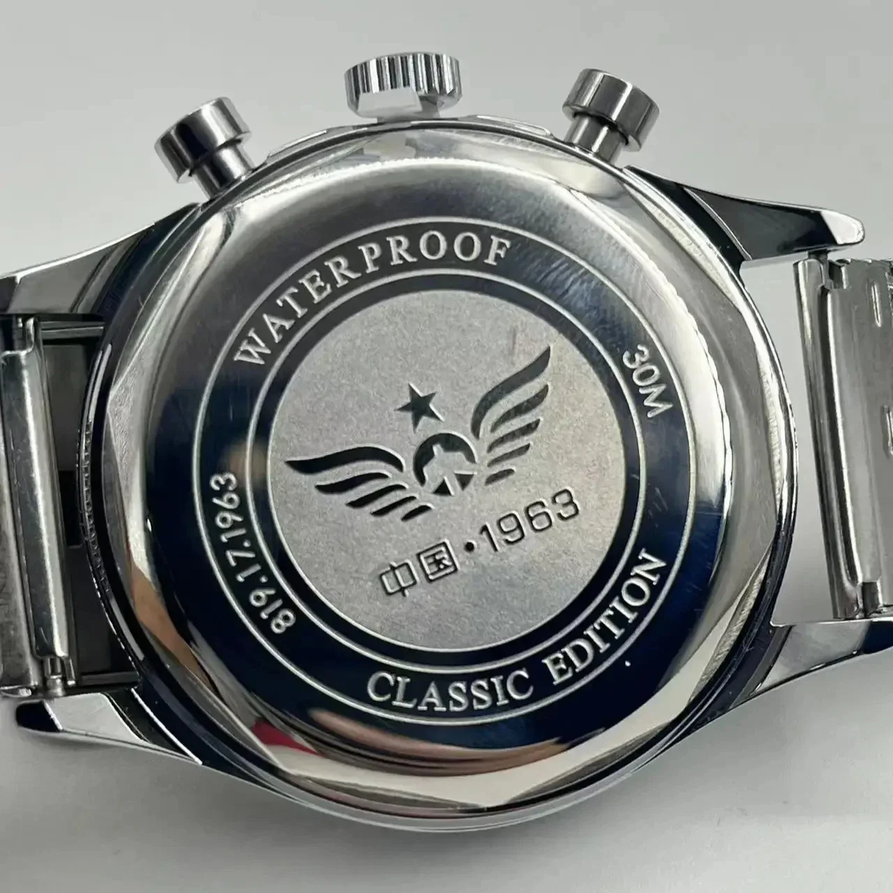 Relojes para hombre 1963 piloto reloj automático 42mm impermeable retro cronógrafo de cuarzo reloj de vestir vintage