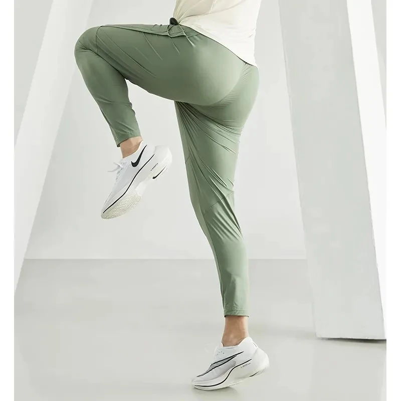 Pantalones para correr para hombre, ropa deportiva, pantalones de chándal para correr, chándal fino de secado rápido, pantalones elásticos para gimnasio y Fitness, pantalones deportivos de entrenamiento para hombre