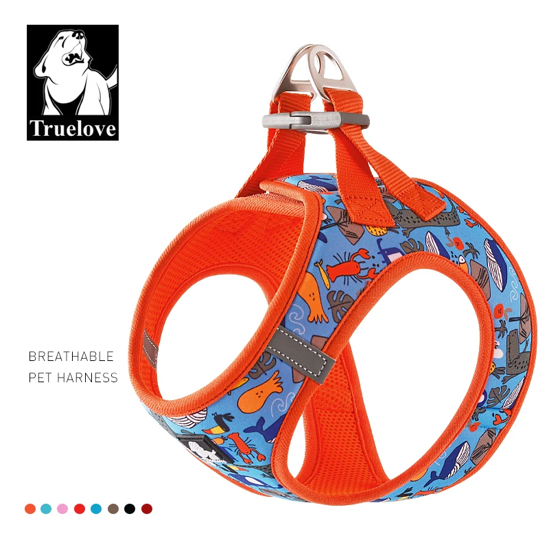 Truelove-arnés para mascotas, malla de aire suave, chaleco reflectante ajustable para mascotas, razas pequeñas y medianas, arnés ajustable sin extracción para perros TLH3016