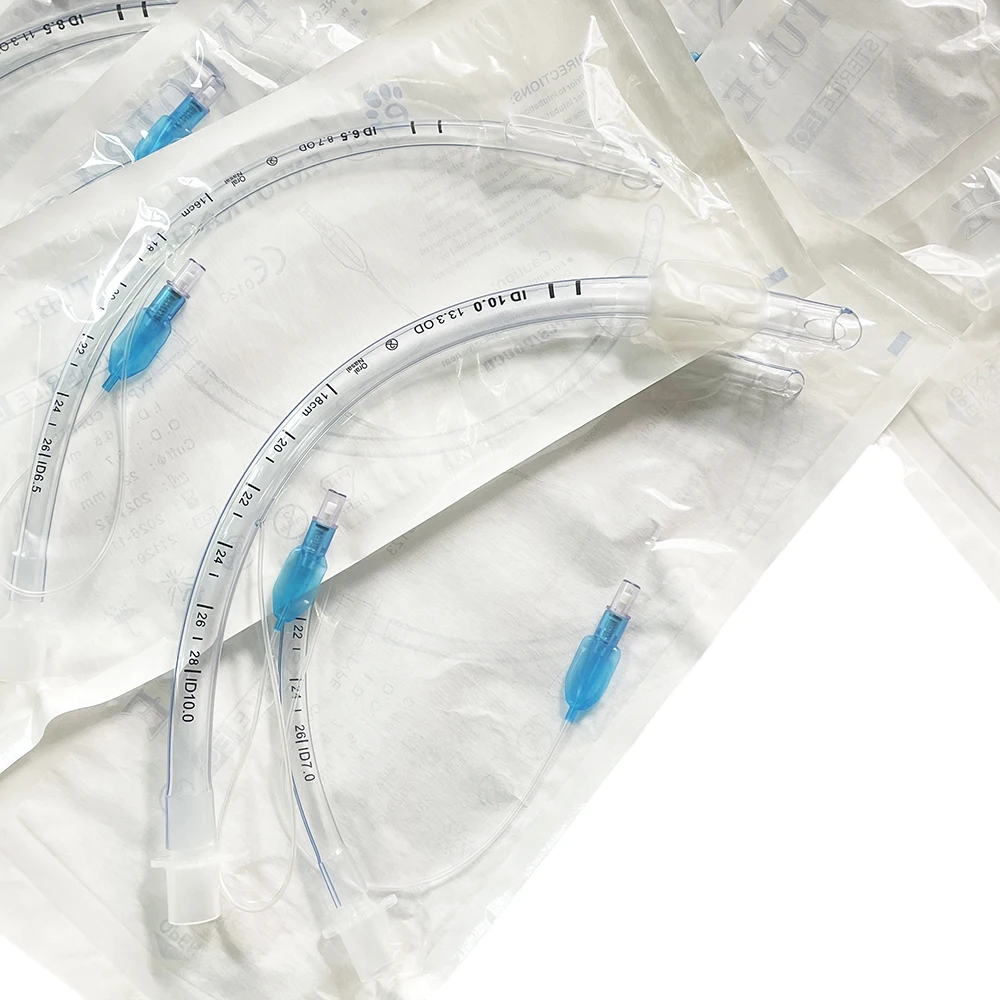 Tubo endotraqueal para mascotas, gato, perro, conejo, con manguito, cánula traqueal, ciencia desechable médica, tubos ET, herramientas de emergencia clínica