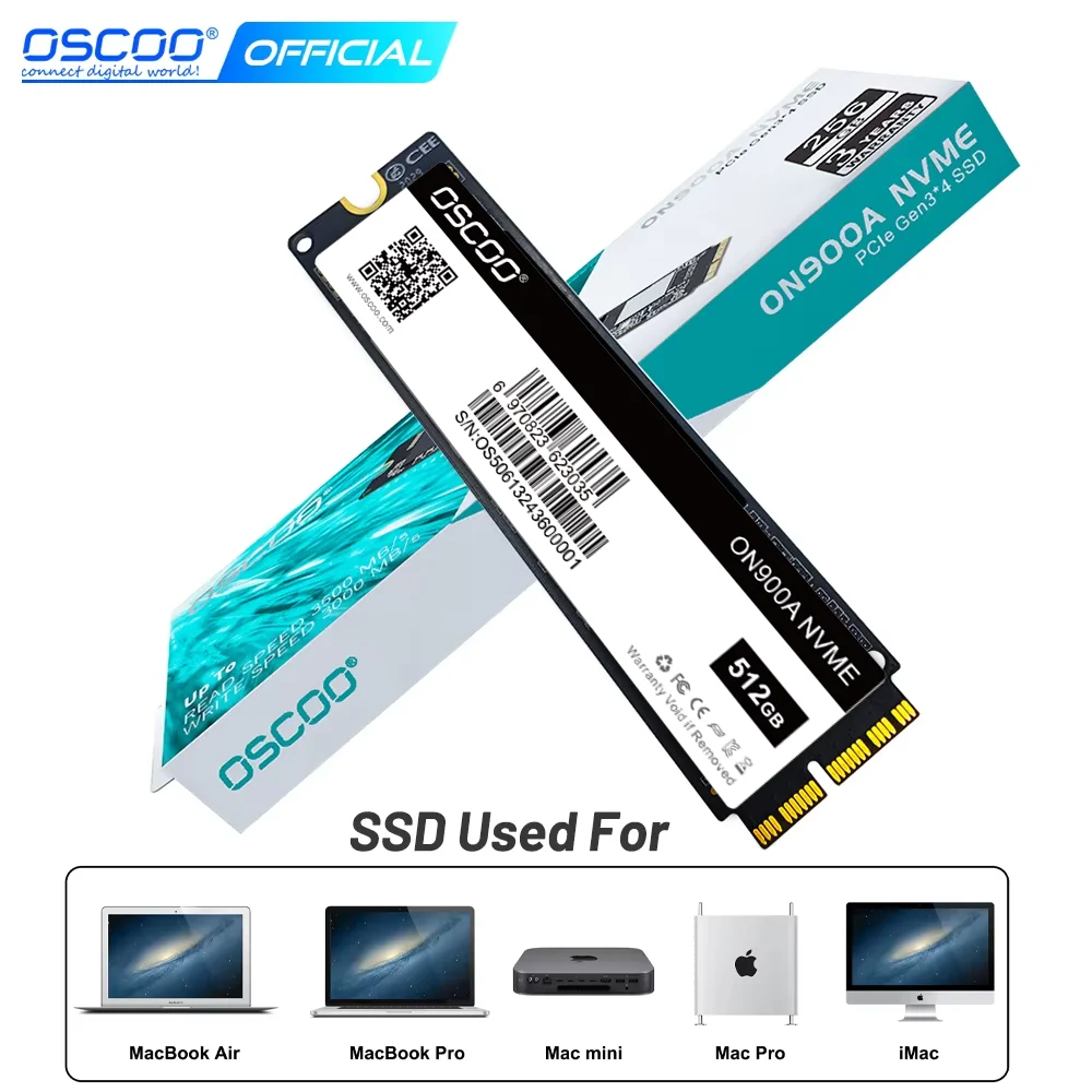 OSCOO SSD para Macbook Air 2013-2017 A1465 A1466 y 2013-2016 Macbook Pro A1502 A1398 y 2012-2018 IMac A1419 A1418 disco duro SSD