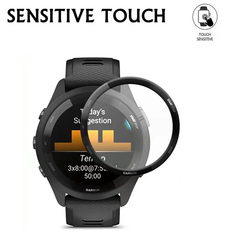 100 Uds Protector de pantalla suave curvado 3D para Garmin Forerunner 965 / Forerunner 265 265S película protectora de cubierta completa para reloj inteligente