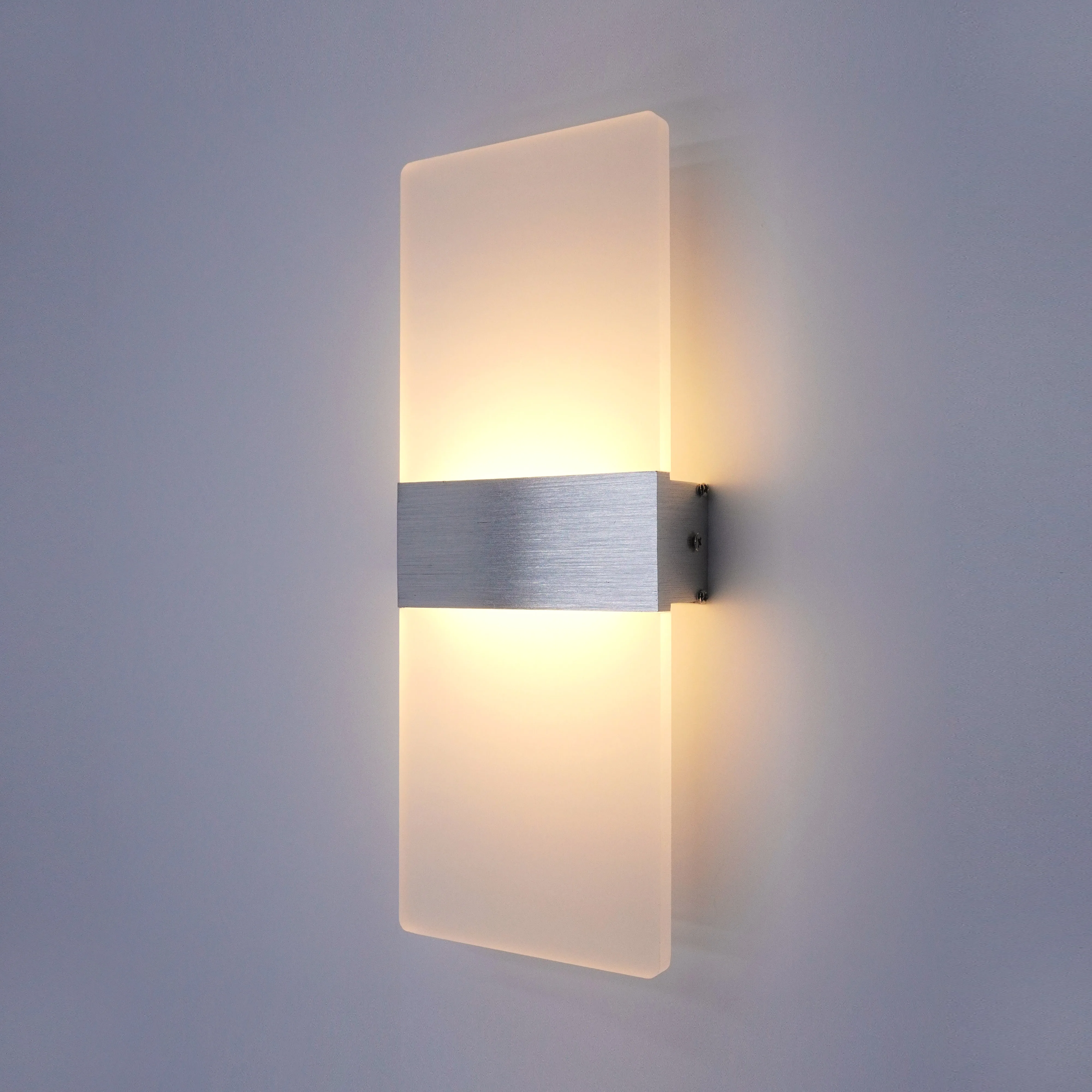 Lámpara de Pared Moderna Minimalista, Luz LED de Interior, Aluminio y Acrílico, Cableado Directo, Apliques para Dormitorio, Sala de Estar, Pasillo y Escalera