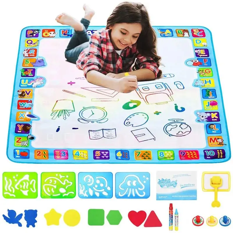 Coolplay-alfombrilla mágica para dibujar con agua, tapete para colorear con bolígrafos mágicos, juguetes Montessori, tablero de pintura, juguetes educativos para niños