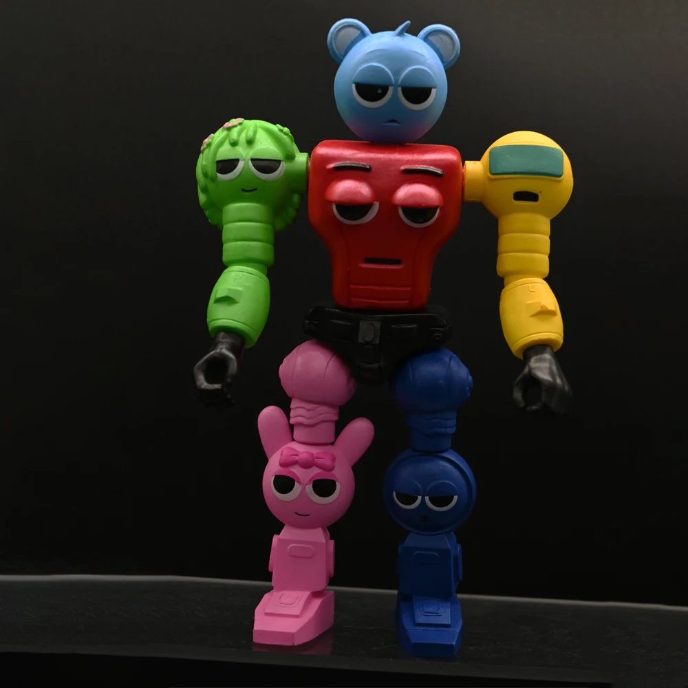 Figuras de Juego Sprunki, Robots Ensamblables, Figuras de Acción, Adornos de Escritorio, Muñecos Decorativos, Juguetes para Niños, Regalos para Fiestas de Navidad